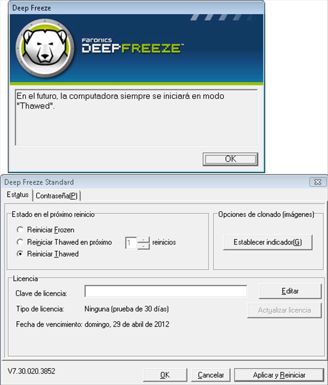 Licencia deep freeze standard keygen